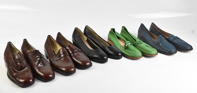 Lot 2098 - SALVATORE FERRAGAMO; two pairs of unworn flat...