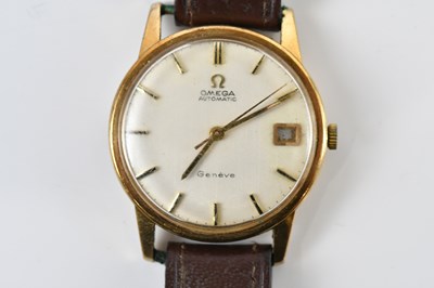 Lot 1843 - OMEGA; a gentleman's vintage 9ct gold...