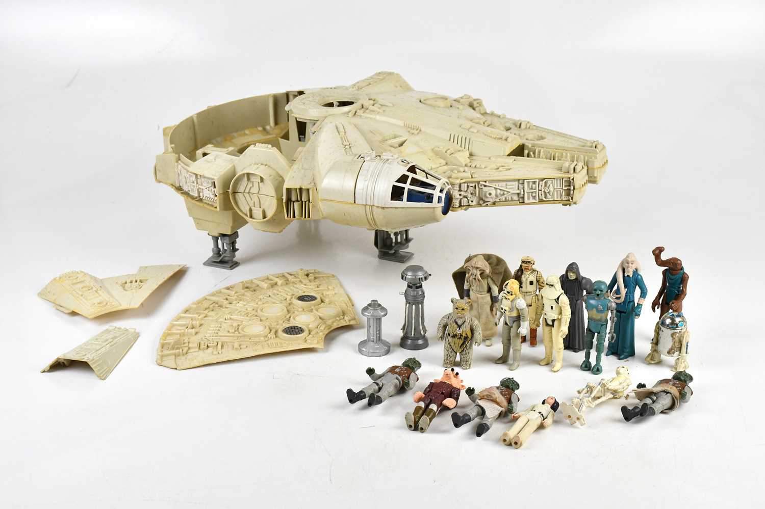 Lot 19 - STAR WARS; a Millennium Falcon model ship,...