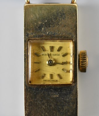 Lot 1844 - BUECHE GIROD; a lady's vintage 9ct yellow gold...