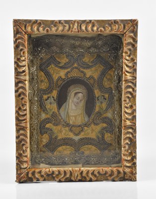 Lot 2605 - An unusual 17th century embroidered silk panel...