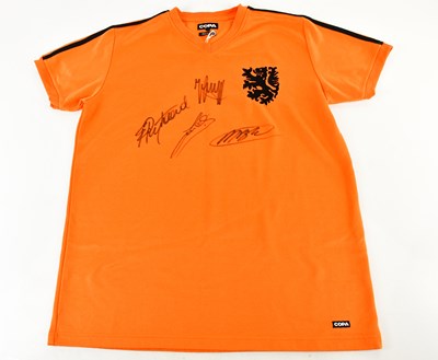 Lot 1195 - NETHERLANDS; a signed retro style football...
