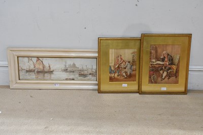 Lot 2940 - J PAYTON; a pair of watercolours, gentlemen in...