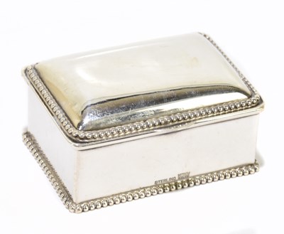 Lot 1163 - An American sterling silver double stamp box