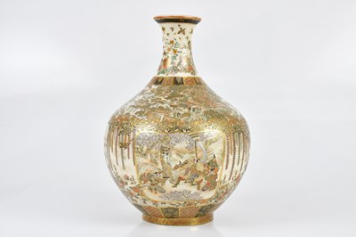 Lot 14 - A good Japanese Meiji period Satsuma vase of...