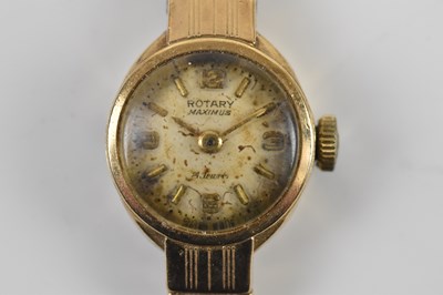 Lot 1852 - ROTARY; a lady's 9ct gold cased wristwatch,...