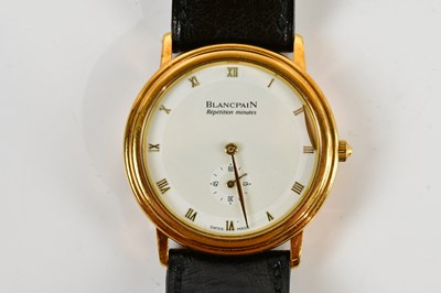 Lot 1831 - BLANCPAIN; a gentleman's 18ct gold cased...