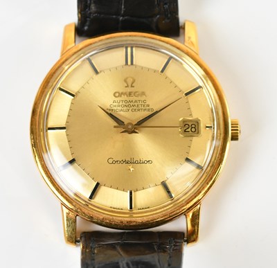 Lot 1826 - OMEGA; a gentleman's 18ct yellow gold...