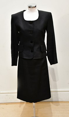 Lot 753 - YVES SAINT LAURENT VARIATION; a black linen...