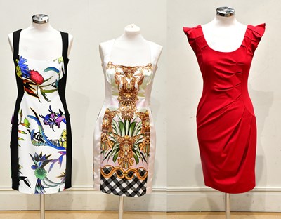 Lot 2002 - JUST CAVALLI; two short sleeveless fully lined...