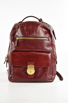 Lot 2046 - THE BRIDGE; a large dark red leather Capalbio...