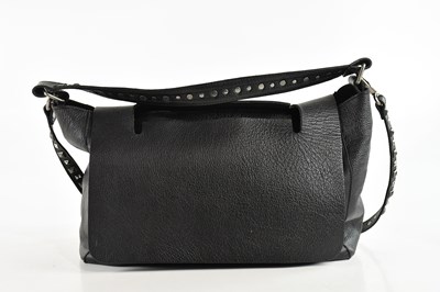 Lot 2049 - REHARD; a black pebbled D-shaped shoulder bag...