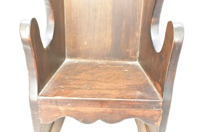 Lot 61 - A child's 19th century stained pine rocking...