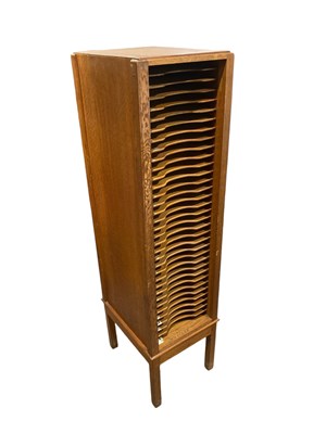 Lot 2395 - An early 20th century oak filing cabinet, with...