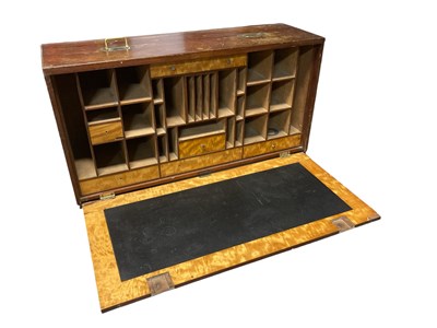 Lot 2333 - A 19th century mahogany campaign secretaire...