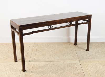 Lot 2344 - A Chinese stained wood altar table, with...
