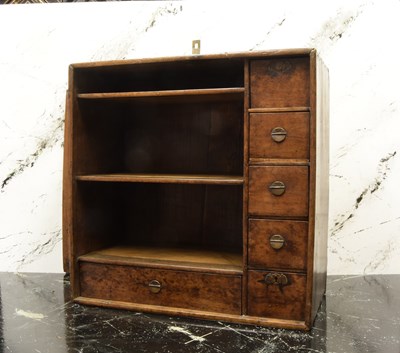 Lot 2361 - A Chinese table top cabinet, with panelled...
