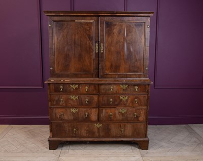 Lot 2231 - An early 18th century and later walnut cabinet...