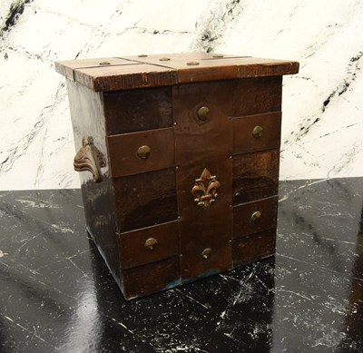 Lot 2632 - An Arts and Crafts copper coal scuttle, of...