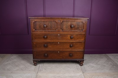 Lot 2349 - A Scottish mahogany chest, with a deep drawer...