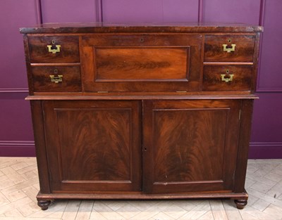 Lot 2325 - An early 19th century mahogany military style...