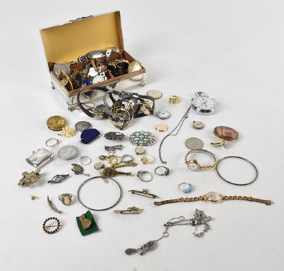 Lot 1760 - A Victorian white metal mourning brooch,...
