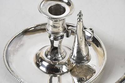 Lot 31 - A George III hallmarked silver chamberstick...
