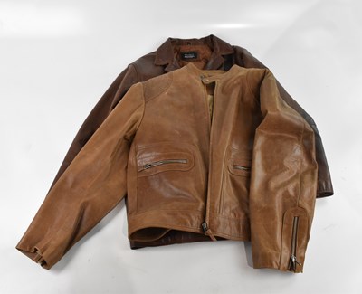 Lot 1996 - ZAHRA'S COLLECTION; a leather coat, size XL,...