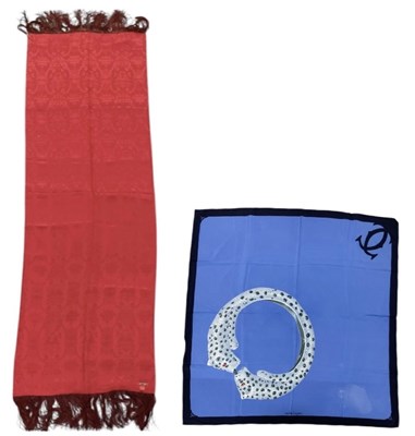 Lot 485 - SHANGHAI TANG; a Chinese silk scarf, with...