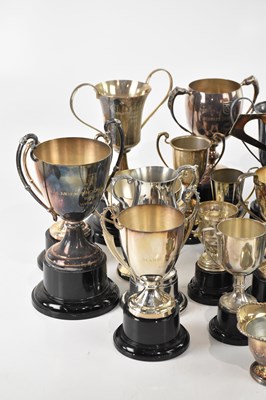 Lot 10 - A large collection of silver plated trophy...