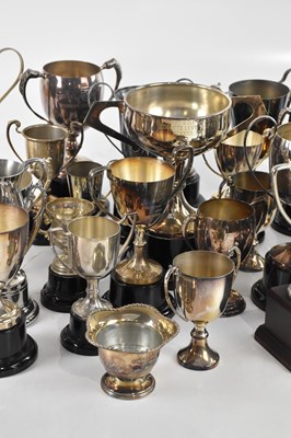 Lot 10 - A large collection of silver plated trophy...