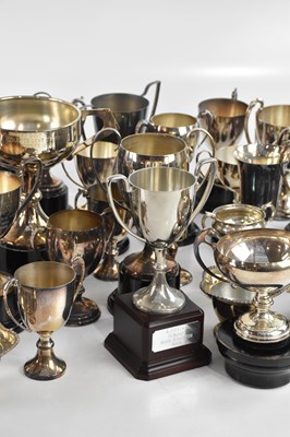 Lot 10 - A large collection of silver plated trophy...