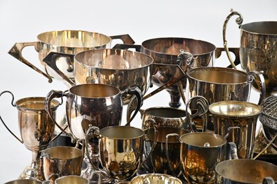 Lot 11 - A large collection of silver plated trophy...