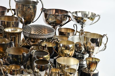 Lot 11 - A large collection of silver plated trophy...