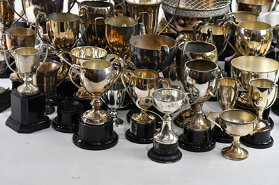 Lot 11 - A large collection of silver plated trophy...
