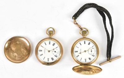 Lot 1811 - A. W. W. CO., WALTHAM MASS; two gold plated...
