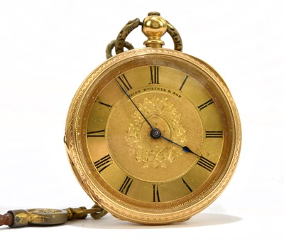 Lot 1773 - THOMAS RUSSELL & SON; an 18k yellow gold cased...