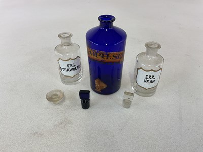 Lot 29 - An early 20th century Bristol blue glass...