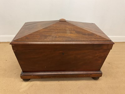 Lot 803 - A large 19th century mahogany sarcophagus wine...