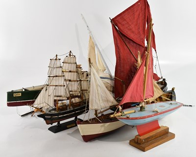 Lot 158 - A collection of wooden model ships, to include...