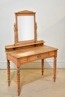 Lot 2411 - A Victorian ash dressing table, with swing...