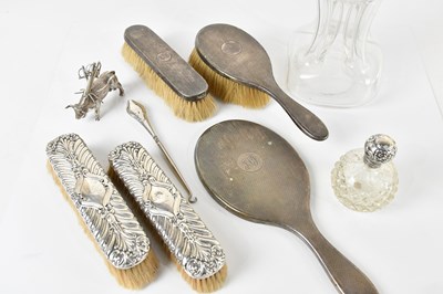 Lot 115 - A Continental white metal toothpick holder...