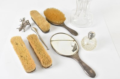 Lot 115 - A Continental white metal toothpick holder...