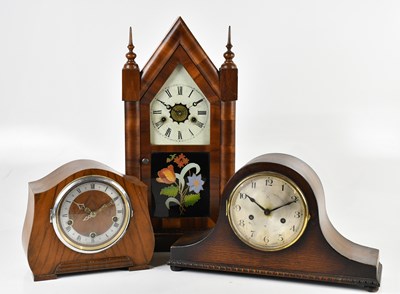 Lot 2497 - An early 20th century oak Napoleon hat shaped...
