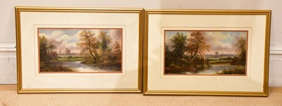 Lot 2938 - R HULKS; a pair of watercolours, country...