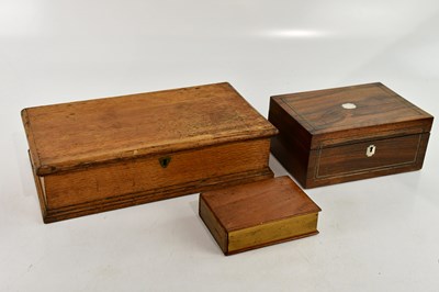Lot 2553 - An early 20th century oak artist's box...