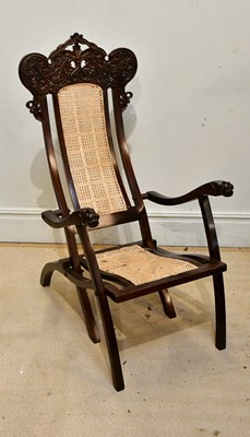 Lot 2350 - An Eastern, possibly Indian, folding chair...