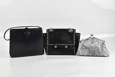 Lot 2061 - DIANA VON FURSTENBERG; a black leather...