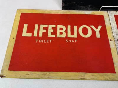 Lot 24 - Three scratch built and painted advertising...