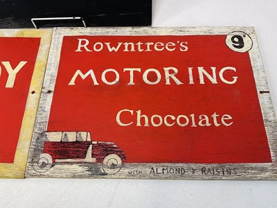Lot 24 - Three scratch built and painted advertising...
